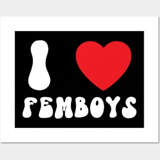 I Love Heart Femboys Yaoi Crossdressing Aesthetic Posters and Art